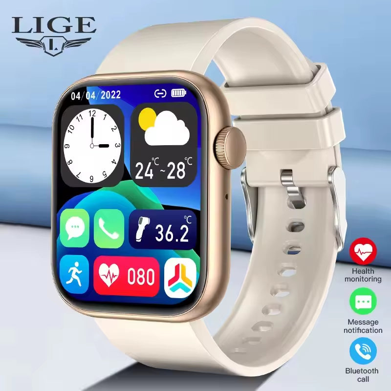 New Smart Watch 2025 Wireless Charging Smartwatch Bluetooth Calls Men Women Smartwatches Fitness Bracelet Custom Watch Face
