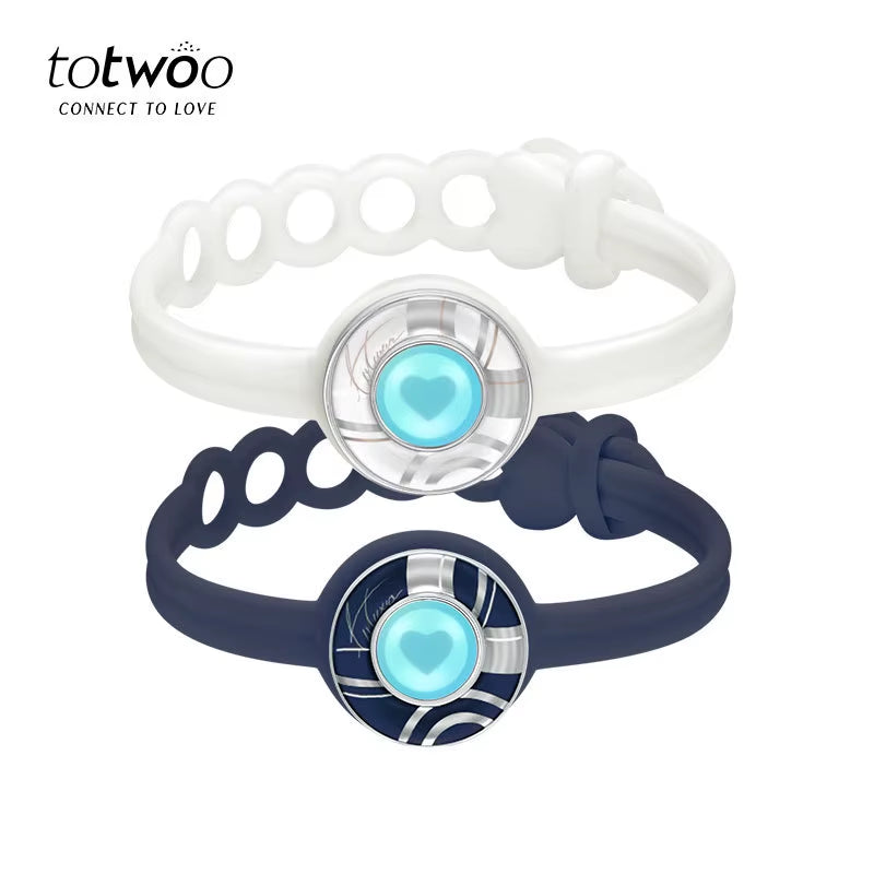 Long Distance Touch Bracelets for Couples-Candy Series, Vibration & Light up for Love Couples Bracelets Relationship Gift