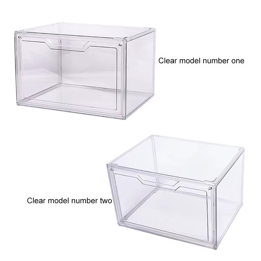 Acrylic Transparent Shoe Box Clear Shoe Organizer Stackable Sneaker Display Case Plastic Shoe Storage Box for Home Storage