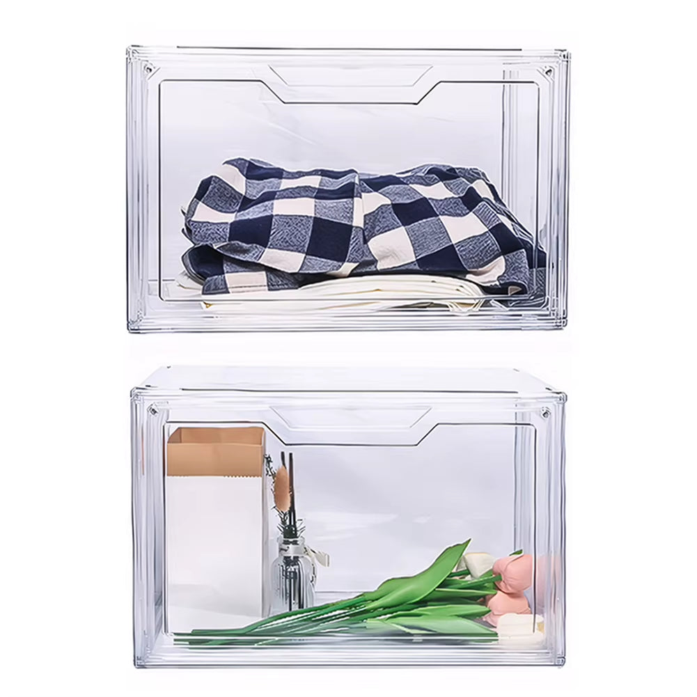 Acrylic Transparent Shoe Box Clear Shoe Organizer Stackable Sneaker Display Case Plastic Shoe Storage Box for Home Storage