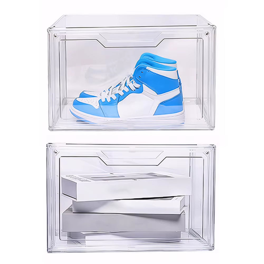 Acrylic Transparent Shoe Box Clear Shoe Organizer Stackable Sneaker Display Case Plastic Shoe Storage Box for Home Storage