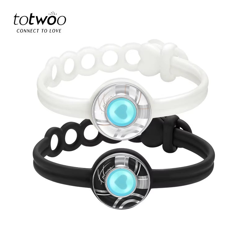 Long Distance Touch Bracelets for Couples-Candy Series, Vibration & Light up for Love Couples Bracelets Relationship Gift
