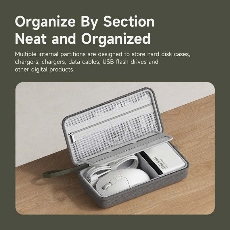 Electronic Organizer Travel Cable Organizer Bag Pouch Portable Carry Case for Cable Charger SD Card Mouse Power Bank