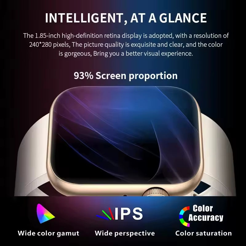 New Smart Watch 2025 Wireless Charging Smartwatch Bluetooth Calls Men Women Smartwatches Fitness Bracelet Custom Watch Face