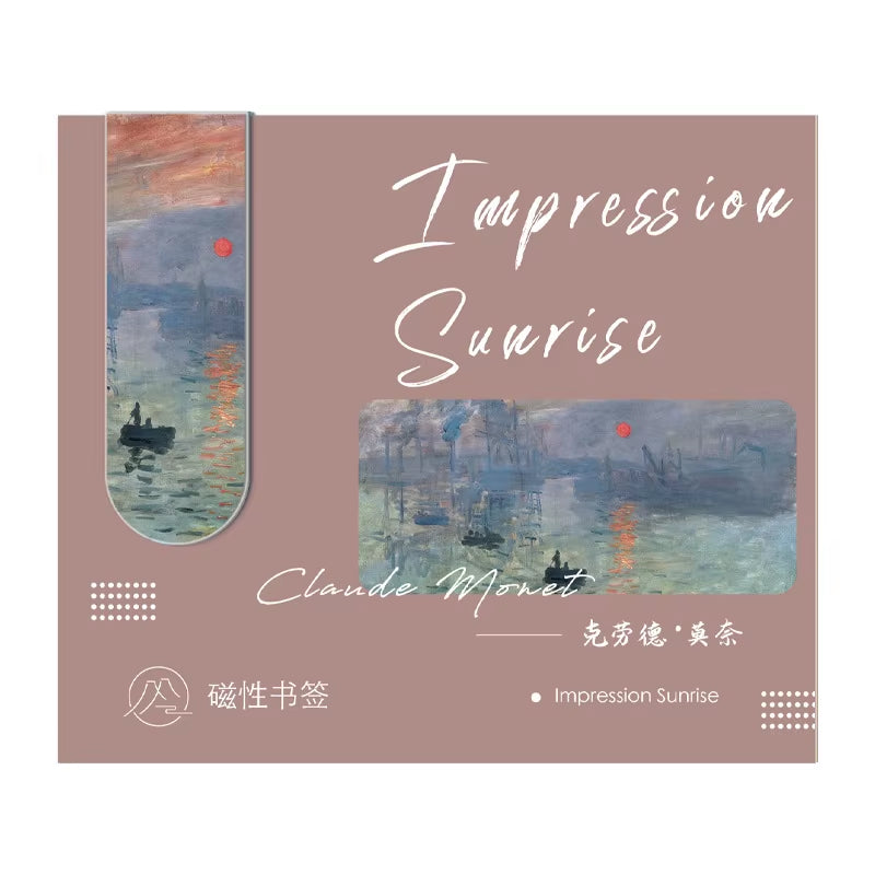Aesthetic Magnetic Bookmark for Book Lovers and Art Lovers Inspirational Gifts Classic Paintings Masterpiece Diary Decorating