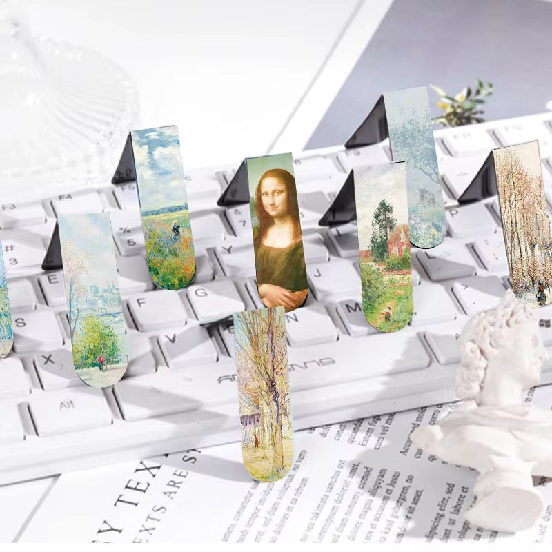 Aesthetic Magnetic Bookmark for Book Lovers and Art Lovers Inspirational Gifts Classic Paintings Masterpiece Diary Decorating