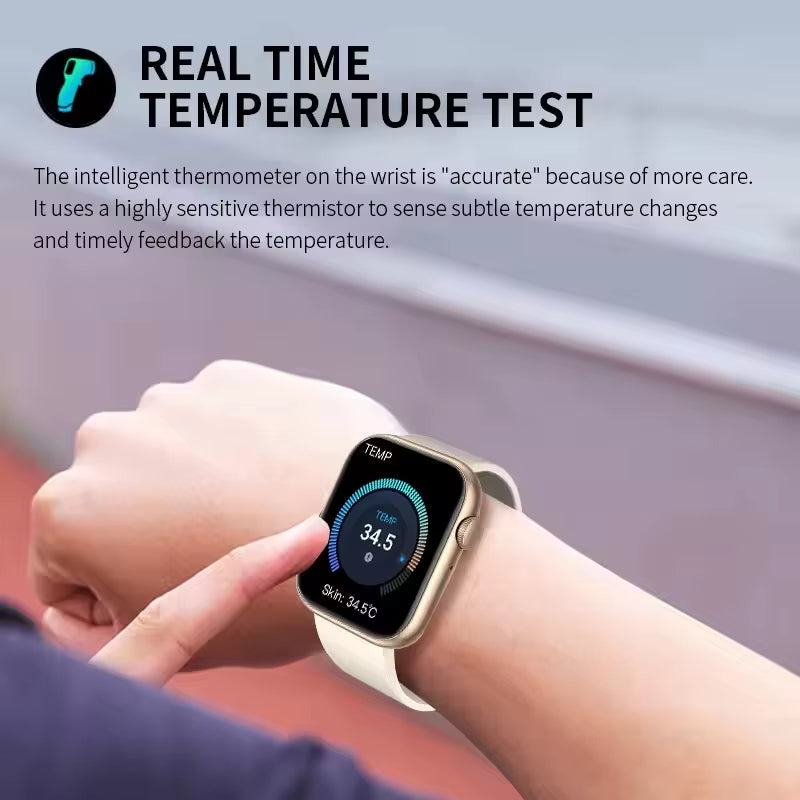 New Smart Watch 2025 Wireless Charging Smartwatch Bluetooth Calls Men Women Smartwatches Fitness Bracelet Custom Watch Face