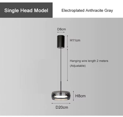Nordic Glass LED Chandeliers Luxury Pendant Lamp Modern Minimalist Hanging Light Fixture Decorative Indoor Lighting