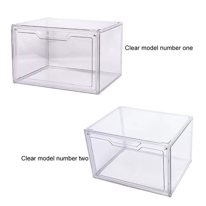 Acrylic Transparent Shoe Box Clear Shoe Organizer Stackable Sneaker Display Case Plastic Shoe Storage Box for Home Storage