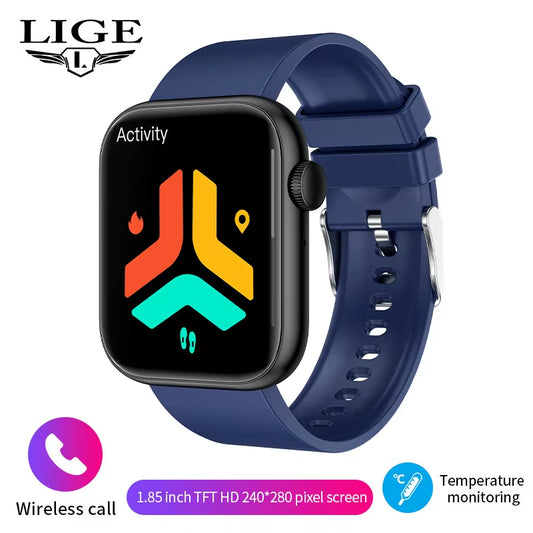 New Smart Watch 2025 Wireless Charging Smartwatch Bluetooth Calls Men Women Smartwatches Fitness Bracelet Custom Watch Face