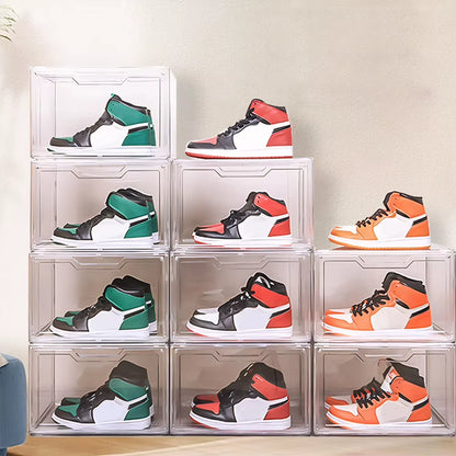 Acrylic Transparent Shoe Box Clear Shoe Organizer Stackable Sneaker Display Case Plastic Shoe Storage Box for Home Storage