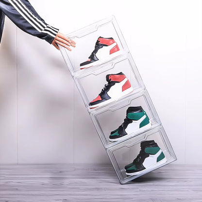 Acrylic Transparent Shoe Box Clear Shoe Organizer Stackable Sneaker Display Case Plastic Shoe Storage Box for Home Storage